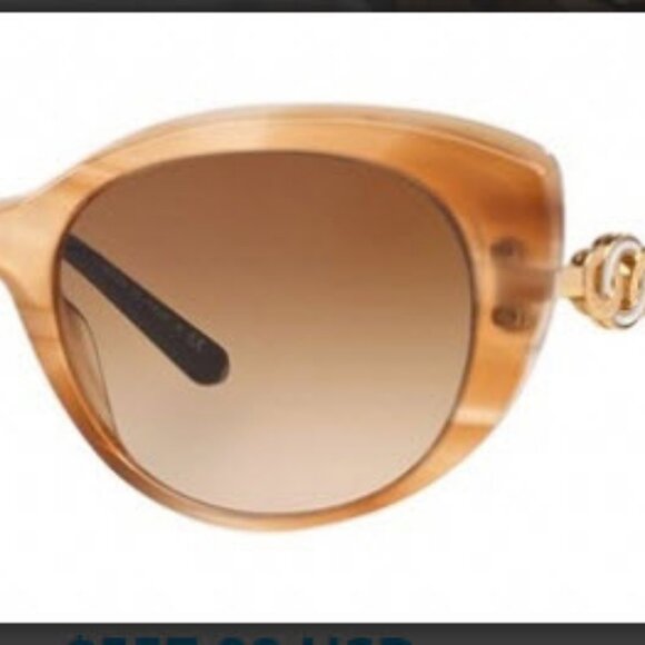 Bvlgari 8141-K 5235/13 Light Brown Gold-Plated 54 19 135 Cat Eye Sunglasses main image 8